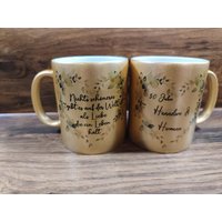 Goldene Hochzeit , Geschenk, Tasse Golden, Mit Namen Und Spruch, Blätterherz, Herz Tasse, Set Goldene Hochzeit , Geschenk, Tasse Golden, Mit Namen Und Spruch, Blätterherz, Herz Tasse, Set von momentevollliebe