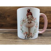 Tasse, Kinder, Ballerina, Mädchen, Mit Namen, Rosa, Kindergarten, Bunt Tasse, Kinder, Ballerina, Mädchen, Mit Namen, Rosa, Kindergarten, Bunt von momentevollliebe