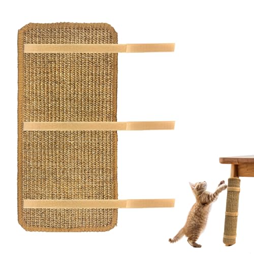 Kratzbrett Sisal, Kratzschutz Sofa Katze 40 * 20cm, Kratzmatte Selbstklebend zum Schutz der Tischbeine, Katzen Kratzmatte Abriebfest, Kratzbretter Katze Reduziert Lärm, Leicht zu Installieren von momgyaamz