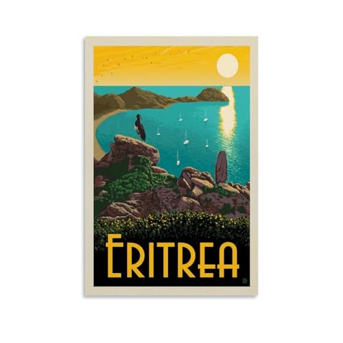 momm Vintage-Reiseposter Eritrea, Afrika, dekoratives Gemälde, Leinwand-Wandposter und Kunstdruck, modernes Familienschlafzimmer-Dekor-Poster, 20 x 30 cm von momm
