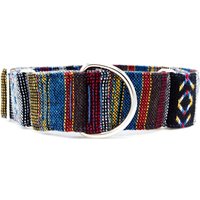 Martingale Und Schnallenkragen "Wanderer', Mehrfarbiger Handgewebter Stoff Aus Guatemala, Boho, Handmade von momoandbibby