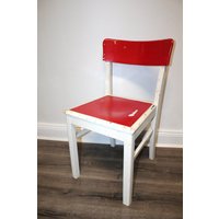 Frankfurter Küchen-stuhl in Rot/Weiß Shabby Frankfurter Küchen-stuhl in Rot/Weiß Shabby von monamievintageDE
