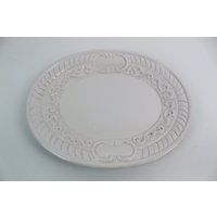 Servierplatte | Bassano Italien Keramik Oval Vintage von monamievintageDE