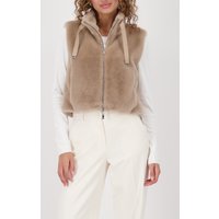 Monari Fellimitatweste "Weste fake fur" Regular fit mit Rundhalsausschnitt von monari