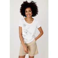Monari Rundhalsshirt, mit Folienglanzdruck von monari