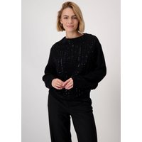 Monari Stehkragenpullover, mit Glitzersteinchen von monari