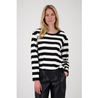Monari Sweatshirt "Sweatshirt Ringel", Mit Rundhalsausschnitt mit Schmuckdetails von monari