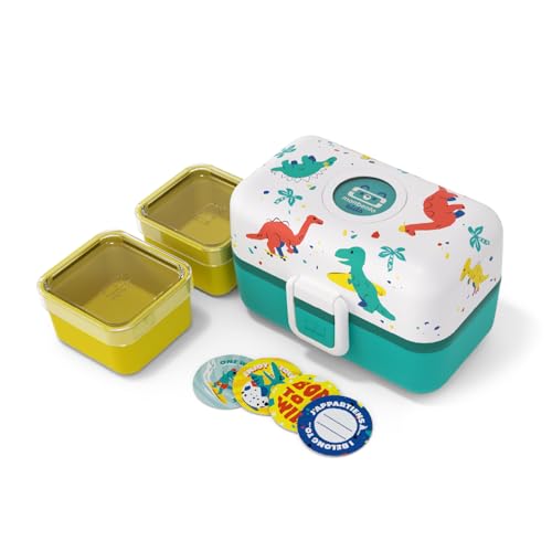 monbento - Lunchbox Kinder MB Tresor blau Dino - Brotdose Kinder mit 3 Fächern - Ideal für Mittagessen oder Snacks in Schule/Picknick - BPA Frei & Sicher - Lunchbox Personalisiert - Dinosaurier monbento - Lunchbox Kinder MB Tresor blau Dino - Brotdose Kinder mit 3 Fächern - Ideal für Mittagessen oder Snacks in Schule/Picknick - BPA Frei & Sicher - Lunchbox Personalisiert - Dinosaurier von monbento