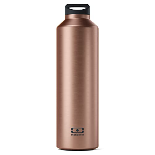 monbento - MB Steel metallic Cuivre braun Edelstahl Trinkflasche BPA frei - Thermosflasche 500 ml mit Infuser von monbento