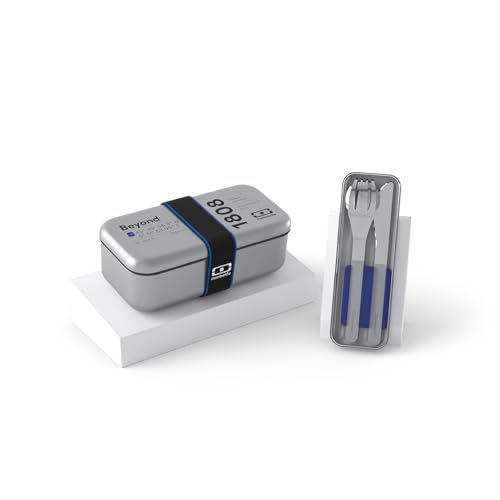 monbento - Beyond Lunch-Set für unterwegs, Edelstahl, lebensmittelecht, für Mikrowelle MB Sense + Lunchbox mit Hülle MB Slim Box – BPA-frei – langlebig, wiederverwendbar und sicher – Blau monbento - Beyond Lunch-Set für unterwegs, Edelstahl, lebensmittelecht, für Mikrowelle MB Sense + Lunchbox mit Hülle MB Slim Box – BPA-frei – langlebig, wiederverwendbar und sicher – Blau von monbento