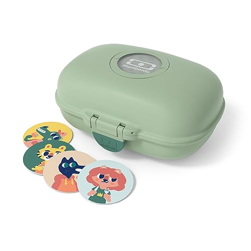 monbento - Kinder Snackbox MB Gram Forest - Jungen und Mädchen - Ideal für Mittagessen oder Snacks in der Schule/Park - BPA Frei - Lebensmittelecht - Grün von monbento