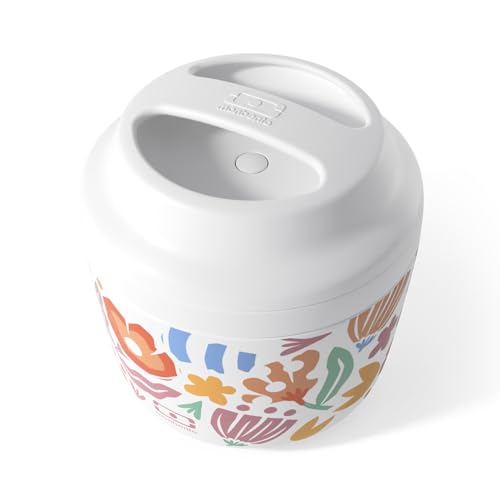 monbento - Thermobehälter für Essen Element - Edelsthahl Thermo Lunchbox, die Mahlzeiten bis zu 10 Stunden Lang Warm/Kalt hält - Ideale Thermo Brotdose für Arbeit/Outdoor/Sport - BPA-frei - Blumen von monbento