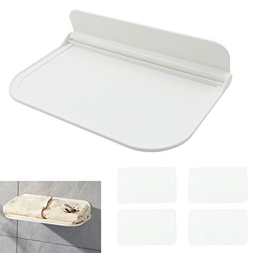 Badablage Wandboards Faltbar Wandregal Duschablage - Ohne Bohren, Zusammenklappbar, Selbstklebende Ablage fürs Bad, Schlafzimmer, Kann Router, Kleidung, Kleinigkeiten platzieren, 30 * 20cm,1 Stück Badablage Wandboards Faltbar Wandregal Duschablage - Ohne Bohren, Zusammenklappbar, Selbstklebende Ablage fürs Bad, Schlafzimmer, Kann Router, Kleidung, Kleinigkeiten platzieren, 30 * 20cm,1 Stück von mongtsamz
