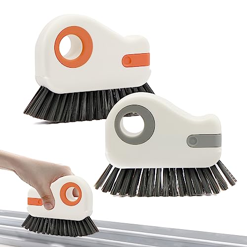 Fensterrillen Reinigungswerkzeug Reinigungsbürste Badezimmer Handbürste - Multifunktions Fliesenreinigung Scheuerbürste Schrubben Putzen Reinigen bürste für Jalousien Ecken Küche Rollläden, 2 Stück von mongtsamz