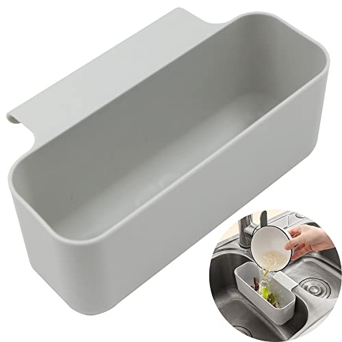 Spülbecken Organizer Kunststoff Waschbecken Filterablage - Soap Box Organizer, Abflusskorb Lagerregal fürGemüse/Obst Küche Sieb Teesieb,Grau, 1 Stück, 20 * 4.8 * 6.6cm von mongtsamz