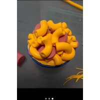 Makkaroni Und Käse Mit Hot Dog Ornament Hand Modellierte Polymer Clay von moninesfaeries