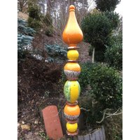 Keramikstele, Gartenstele, Beetstecker 73cm Nr. 113 von monka66