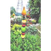 Keramikstele, Gartenstele. 77 cm Hoch Nr. 106 von monka66