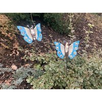 Schmetterlingsstecker 2Er-Set in Blau Oder Gelb Nr. 180 von monka66