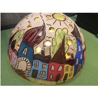 Windlichthalbkugel Mit Häusermotiv Nr. 125 von monka66