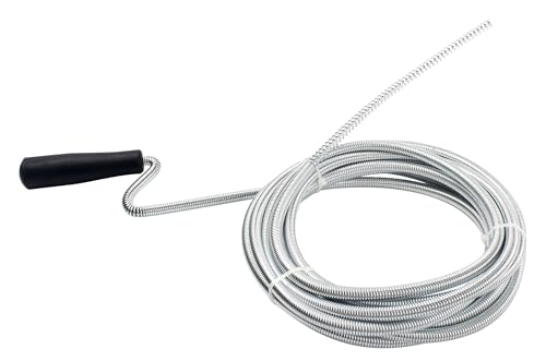 Abflussreiniger, 9 mm x 5 m, Flexibles Werkzeug zur Abflussreinigung, hergestellt aus robustem Material, ideal für Rohre bis 5 m von Monkey Ladder