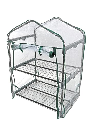 Gewächshaus – Struktur 69 x 49 x 92 cm, ideal für den Anbau von Pflanzen, hergestellt aus robusten und langlebigen Materialien. Unverzichtbar für den Garten von Monkey Ladder