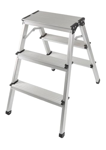 Leiter – Doppelt, 2 x 3, 63 cm, aus Aluminium, leicht und robust, ideal für Arbeiten in der Höhe und leicht zu transportieren. Leiter – Doppelt, 2 x 3, 63 cm, aus Aluminium, leicht und robust, ideal für Arbeiten in der Höhe und leicht zu transportieren. von monkey ladder