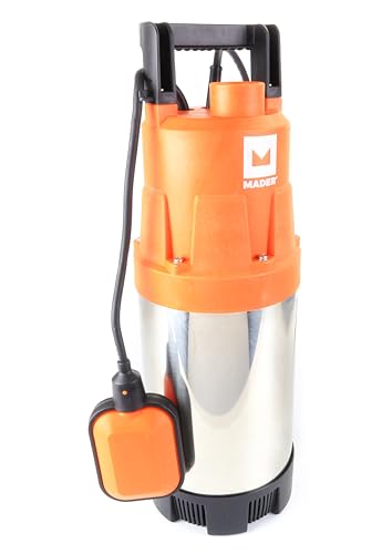 Pumpe - Entwässerung für sauberes Wasser, 1100 W, 6500 l/h, ideal für den schnellen Abfluss in Gärten oder Baustellen, hergestellt aus langlebigen Materialien* von Monkey Ladder