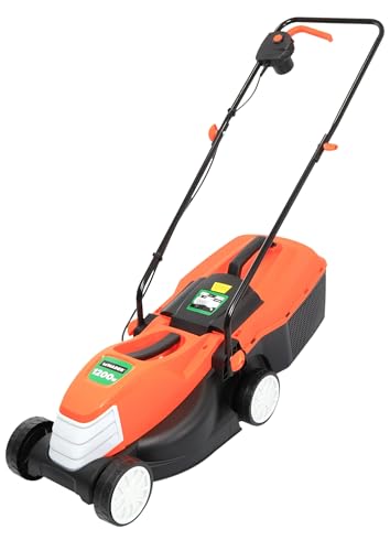 Rasenmäher – 1200 W, 320 mm Schnitt, leicht und einfach zu bedienen, ideal für kleine und mittelgroße Gärten. Vielseitig und effizient für die Rasenpflege von Monkey Ladder