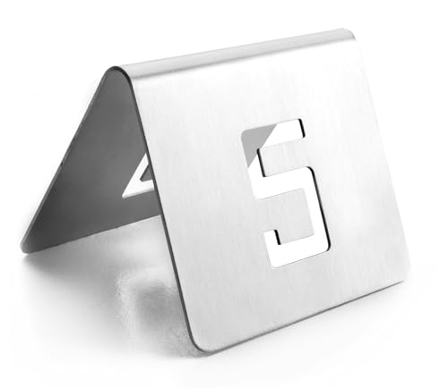 Tischnummern – 6 x 5 cm, Set mit 12 Stück, hergestellt aus Edelstahl. Tischnummern – 6 x 5 cm, Set mit 12 Stück, hergestellt aus Edelstahl. von monkey ladder