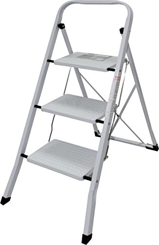 Trittleiter – 3 Stufen, aus robustem Stahl, ideal für hohe Stellen mit Stabilität und Sicherheit von Monkey Ladder