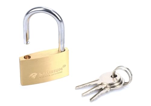 Vorhängeschloss – 40 mm Messing mit Schlüssel, robust und sicher, um Ihre Sachen zu schützen. Ideal für den Einsatz an Türen und persönlichen Gegenständen von Monkey Ladder