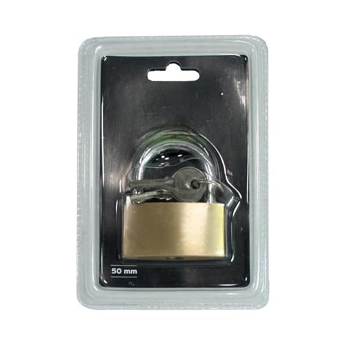 Vorhängeschloss – 50 mm Messing mit Schlüssel, ideal zur Sicherung von Gegenständen und Orten, robust und langlebig für den Innen- und Außenbereich von Monkey Ladder