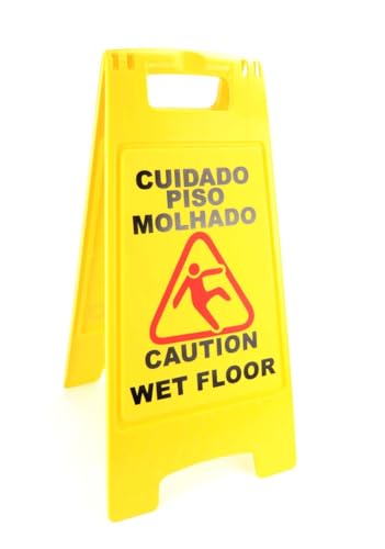 Warnschild – 62 cm großes Schild aus robustem Material, ideal zum Warnen vor nassen Oberflächen im Innen- oder Außenbereich Warnschild – 62 cm großes Schild aus robustem Material, ideal zum Warnen vor nassen Oberflächen im Innen- oder Außenbereich von Monkey Ladder