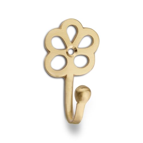 monkey ladder Aufhänger aus Messing mit Satin-Finish, Blumenmotiv, ideal für Dekoration und Organisation im Innenbereich von Monkey Ladder