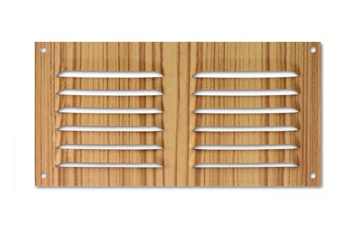 monkey ladder Gitternetz aus Aluminium, 100 x 200 mm, Elegantes Design aus hellem Holz, ideal für Belüftung und Innendekoration von Monkey Ladder
