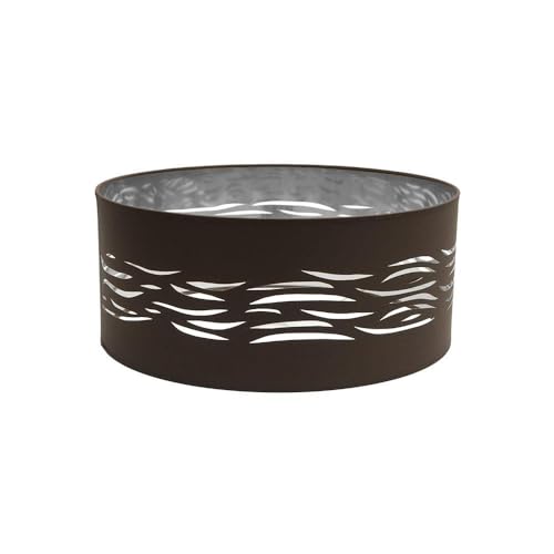 monkey ladder Hängender Lampenschirm 50 x 50 x 20 cm in Braun und Silber, E27-Fassung; ideal für dekorative Beleuchtung und gemütliche Atmosphäre. von Monkey Ladder