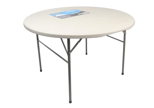 monkey ladder Klapptisch, rund, 120 cm Durchmesser, Metallgestell, Kunststoffoberfläche, leicht zu lagern und zu transportieren, ideal für Veranstaltungen. * von Monkey Ladder
