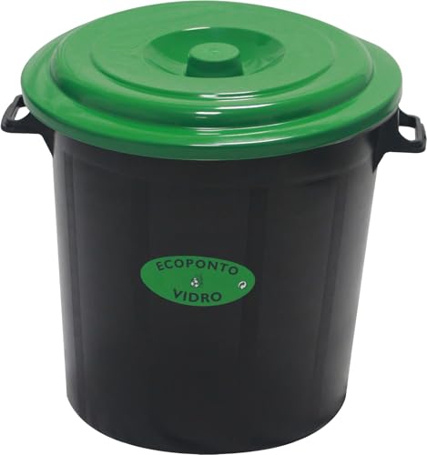 monkey ladder Mülleimer, 50 l, Grün, robustes und leicht zu reinigendes Material, ideal für den Innen- und Außenbereich von Monkey Ladder