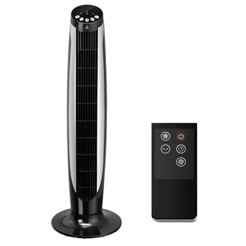 monkey ladder Turmventilator 91,4 cm (36 Zoll), 3 Geschwindigkeitsstufen, Schwarz, inklusive Fernbedienung für Benutzerfreundlichkeit von Monkey Ladder