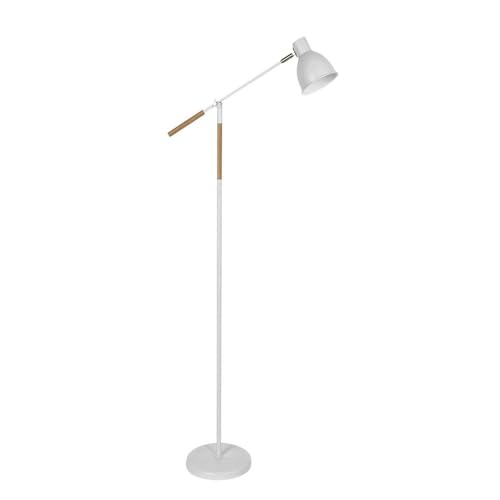 monkey ladder Wohnzimmerfuß - 1 x e27 Kupplung, 360° drehbar, beweglich, Maße 137 x 25,5 x 55 cm, Finish weiß/buche von Monkey Ladder