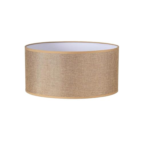 monkey ladder Zylindrischer Lampenschirm aus Jute, 45 x 45 x 22 cm, braunes Design, ideal für E27-Lampen, elegant und natürlich in jeder Umgebung von Monkey Ladder