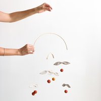 Kirschen Baby Mobile, Minimal Baby Kinderzimmer Dekoration, Neutral Geschenk Zur Geburt, Deko von monocrom