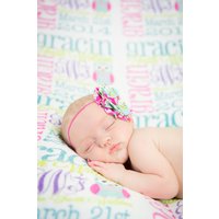 Baby Namen Decke, Monogramm Neugeborenen Swaddle Handgemachtes Shower Geschenk, Personalisierte Decke Junge Mädchen von monogrammarketplace