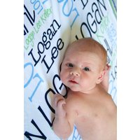Personalisierte Baby Name Decke, Monogramm Neugeborenen Decken, Swaddle Empfang Handgemachtes Einzigartiges Shower Geschenk, Meilenstein von monogrammarketplace