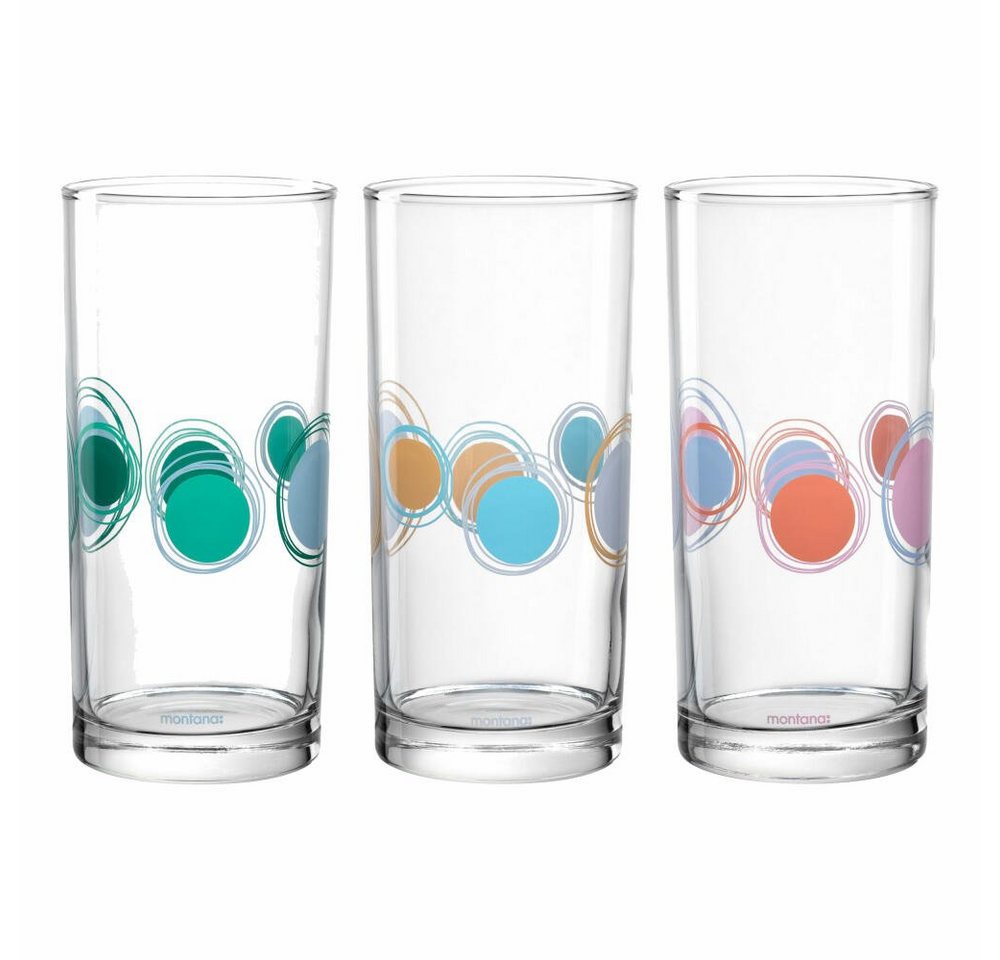 montana-Glas Becher :new dots 3er Set, 280 ml, Kalk-Natron-Glas von montana-Glas