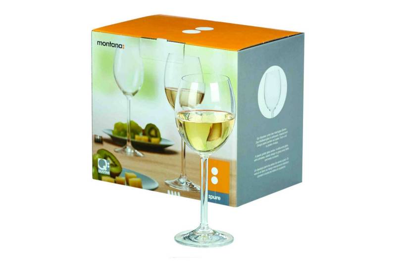 montana-Glas Weißweinglas Montana Pure Weißweingläser – 6er Set Kristallglas 250ml, Kristallglas von montana-Glas