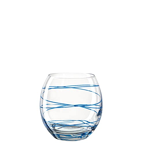 Montana :circle Trinkgläser 6er Set, bauchige runde spülmaschinenfeste Wassergläser, Saftglas, 390 ml, blau, 027493 von Montana