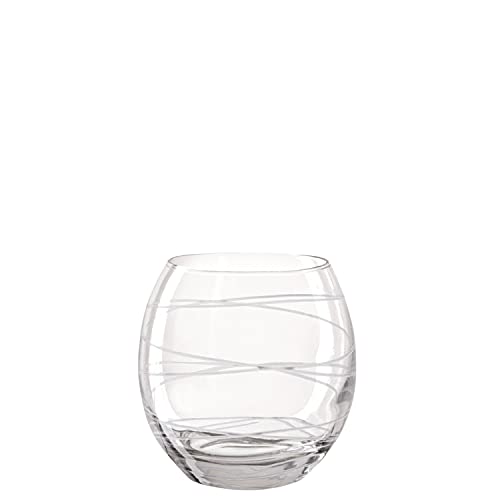 Montana :circle Trinkgläser 6er Set, bauchige runde spülmaschinenfeste Wassergläser, Saftglas, 390 ml, weiß, 027496 von Montana