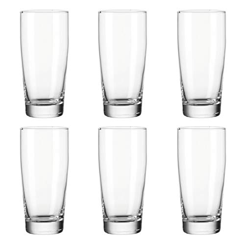 montana willi Trink-Gläser 6er Set, spülmaschinengeeignete Wasser-Gläser, Trink-Becher aus Glas, Bier-Gläser, Getränke-Set, 380 ml, 010417 von montana